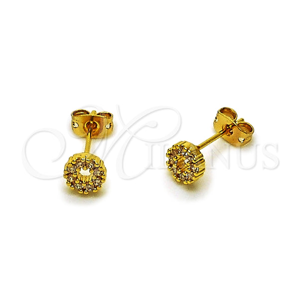 Gold Filled Ring — Stud Earring with White Cubic Zirconia Polished 02. — main product view — SKU 165193 | Oro Laminado anillo — Stud Earring with blanco Cubic Zirconia pulido 02. — SKU 165193