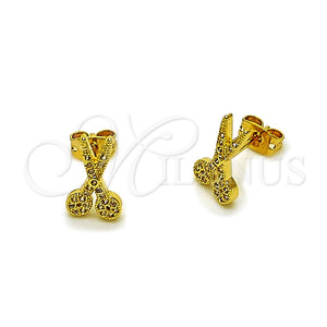 Gold Filled Ring — Stud Earring with White Micro Pave Polished 02. — main product view — SKU 165195 | Oro Laminado anillo — Stud Earring with blanco Micro Pave pulido 02. — SKU 165195