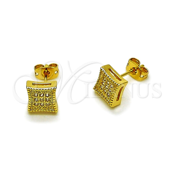 Gold Filled Ring — Stud Earring with White Micro Pave Polished 02. — main product view — SKU 165196 | Oro Laminado anillo — Stud Earring with blanco Micro Pave pulido 02. — SKU 165196