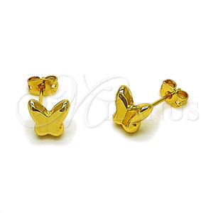 Gold Filled Ring — Stud Earring Butterfly Design Polished 02. — main product view — SKU 165202 | Oro Laminado anillo — Stud Earring mariposa diseño pulido 02. — SKU 165202