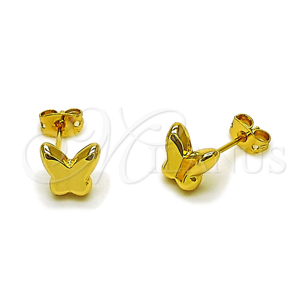 Gold Filled Ring — Stud Earring Butterfly Design Polished 02. — main product view — SKU 165202 | Oro Laminado anillo — Stud Earring mariposa diseño pulido 02. — SKU 165202