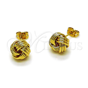 Gold Filled Ring — Stud Earring Love Knot Design Polished 02. — main product view — SKU 165204 | Oro Laminado anillo — Stud Earring Love Knot diseño pulido 02. — SKU 165204