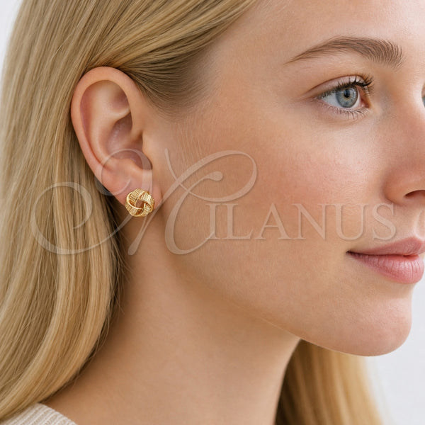 Gold Filled Ring — Stud Earring Love Knot Design Polished 02. — alternate product view — SKU 165206 | Oro Laminado anillo — Stud Earring Love Knot diseño pulido 02. — SKU 165206