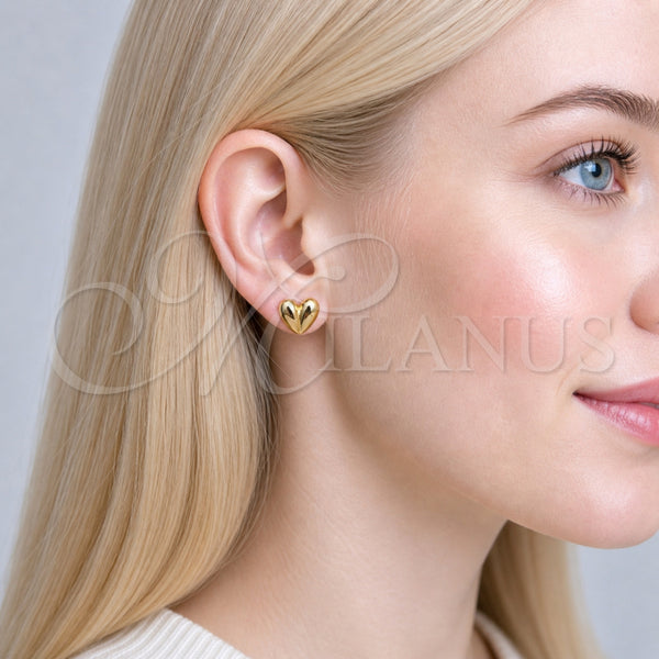 Gold Filled Ring — Stud Earring Heart Design Polished 02. — alternate product view — SKU 165207 | Oro Laminado anillo — Stud Earring corazón diseño pulido 02. — SKU 165207
