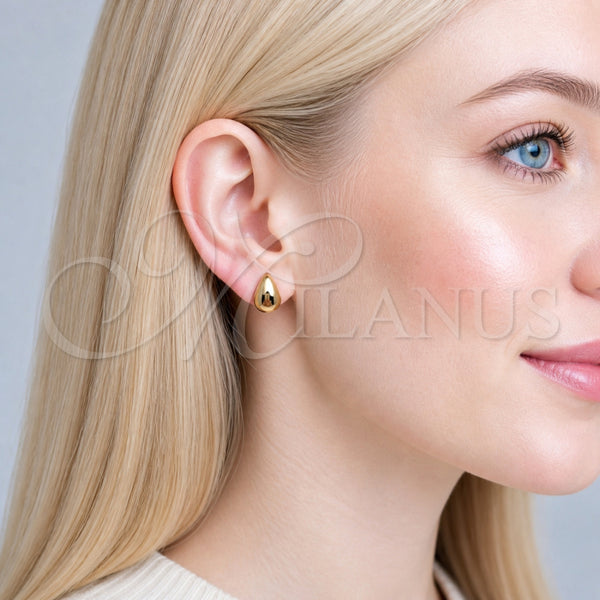 Gold Filled Ring — Stud Earring Teardrop Design Polished 02. — alternate product view — SKU 165208 | Oro Laminado anillo — Stud Earring Teardrop diseño pulido 02. — SKU 165208