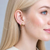 Oro Laminado Stud Earring, Gold Filled Style Teardrop Design, Polished, Golden Finish, 02.342.0383