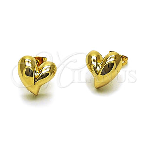 Gold Filled Ring — Stud Earring Heart Design Polished 02. — main product view — SKU 165209 | Oro Laminado anillo — Stud Earring corazón diseño pulido 02. — SKU 165209