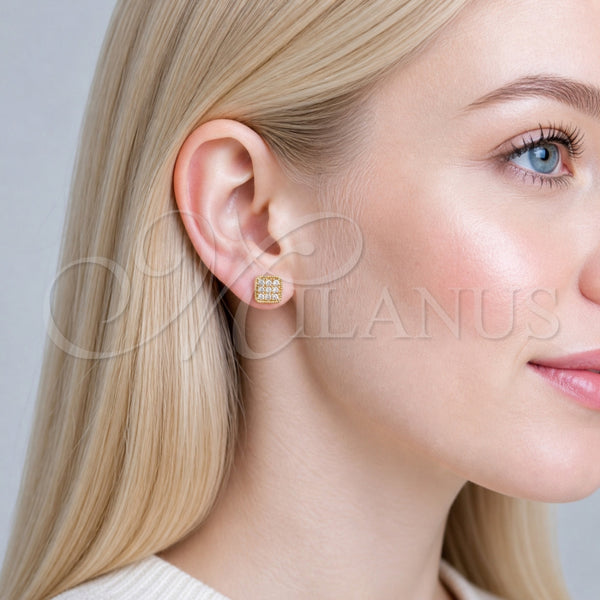 Gold Filled Ring — Stud Earring with White Cubic Zirconia Polished 02. — alternate product view — SKU 165210 | Oro Laminado anillo — Stud Earring with blanco Cubic Zirconia pulido 02. — SKU 165210