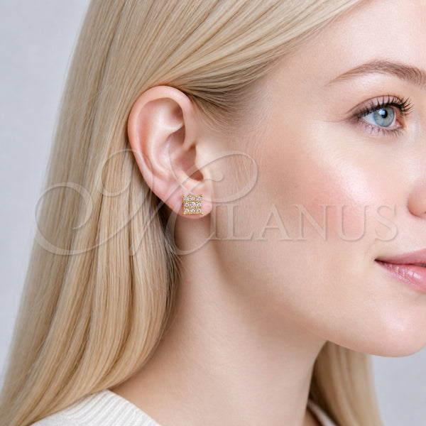 Gold Filled Ring — Stud Earring with White Cubic Zirconia Polished 02. — alternate product view — SKU 165211 | Oro Laminado anillo — Stud Earring with blanco Cubic Zirconia pulido 02. — SKU 165211