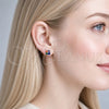 Rhodium Gold Filled Stud Earring, Four-leaf Clover Design, with Multicolor and White Cubic Zirconia, Polished, Rhodium Finish, 02.342.0389.1