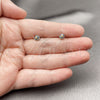 Rhodium Gold Filled Stud Earring, Ball Design, with Multicolor Micro Pave, Polished, Rhodium Finish, 02.342.0392.1
