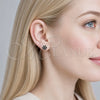 Rhodium Gold Filled Stud Earring, Ball Design, with Black Micro Pave, Polished, Rhodium Finish, 02.342.0392.2