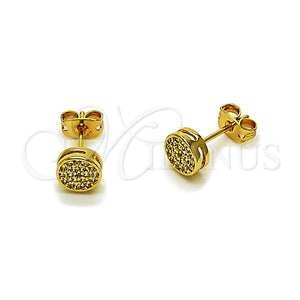Gold Filled Ring — Stud Earring with White Micro Pave Polished 02. — main product view — SKU 165221 | Oro Laminado anillo — Stud Earring with blanco Micro Pave pulido 02. — SKU 165221