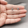Rhodium Gold Filled Stud Earring, Love Knot Design, with Multicolor Cubic Zirconia, Polished, Rhodium Finish, 02.342.0396.1