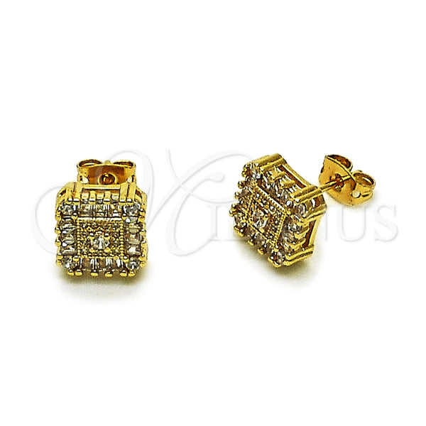 Gold Filled Ring — Stud Earring Baguette Design with White Cubic Zirconia — main product view — SKU 165232 | Oro Laminado anillo — Stud Earring Baguette diseño with blanco Cubic Zirconia — SKU 165232