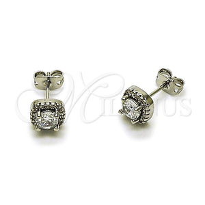 White Gold Filled Ring — Stud Earring Cluster Design with White Cubic Zirconia — main product view — SKU 165233 | Oro Laminado Blanco anillo — Stud Earring Cluster diseño with blanco Cubic Zirconia — SKU 165233