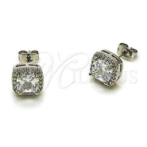 White Gold Filled Ring — Stud Earring Cluster Design with White Cubic Zirconia — main product view — SKU 165235 | Oro Laminado Blanco anillo — Stud Earring Cluster diseño with blanco Cubic Zirconia — SKU 165235