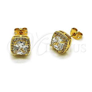 Gold Filled Ring — Stud Earring Cluster Design with White Cubic Zirconia — main product view — SKU 165236 | Oro Laminado anillo — Stud Earring Cluster diseño with blanco Cubic Zirconia — SKU 165236