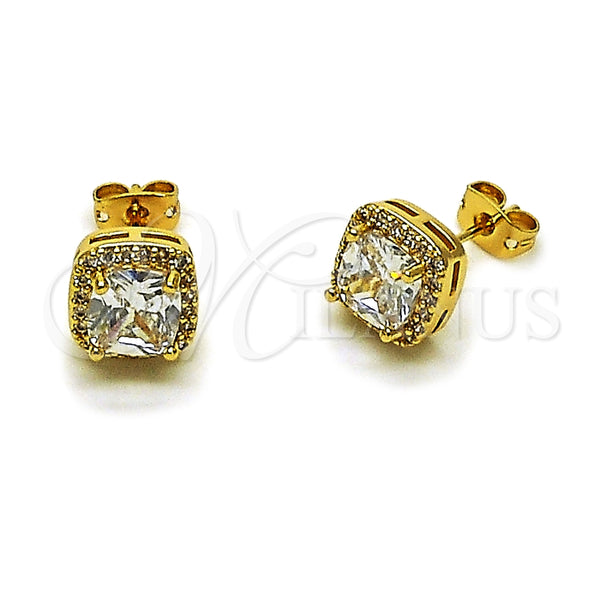 Gold Filled Ring — Stud Earring Cluster Design with White Cubic Zirconia — main product view — SKU 165236 | Oro Laminado anillo — Stud Earring Cluster diseño with blanco Cubic Zirconia — SKU 165236