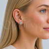 Rhodium Gold Filled Stud Earring, Cluster Design, with White Cubic Zirconia and White Micro Pave, Polished, Rhodium Finish, 02.342.0205.1