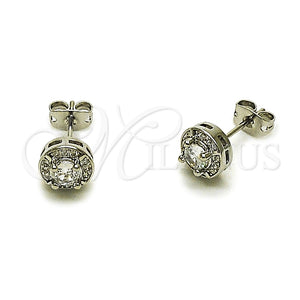 White Gold Filled Ring — Stud Earring Cluster Design with White Cubic Zirconia — main product view — SKU 165242 | Oro Laminado Blanco anillo — Stud Earring Cluster diseño with blanco Cubic Zirconia — SKU 165242