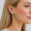 Rhodium Gold Filled Stud Earring, Cluster Design, with White Cubic Zirconia and White Micro Pave, Polished, Rhodium Finish, 02.342.0411.1