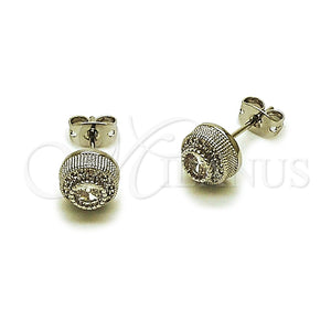White Gold Filled Ring — Stud Earring Cluster Design with White Cubic Zirconia — main product view — SKU 165245 | Oro Laminado Blanco anillo — Stud Earring Cluster diseño with blanco Cubic Zirconia — SKU 165245