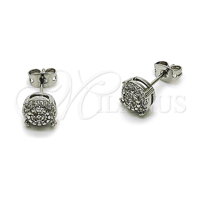 Aretes de Oro Laminado con Rodio 02.342.0414 de Oro Laminado Blanco por Mayoreo, vista principal del producto
