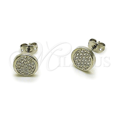 Aretes de Oro Laminado con Rodio 02.342.0415 de Oro Laminado Blanco por Mayoreo, vista principal del producto