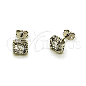 White Gold Filled Ring — Stud Earring Cluster Design with White Cubic Zirconia — main product view — SKU 165251 | Oro Laminado Blanco anillo — Stud Earring Cluster diseño with blanco Cubic Zirconia — SKU 165251