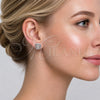 Rhodium Gold Filled Stud Earring, with White Micro Pave, Polished, Rhodium Finish, 02.342.0421