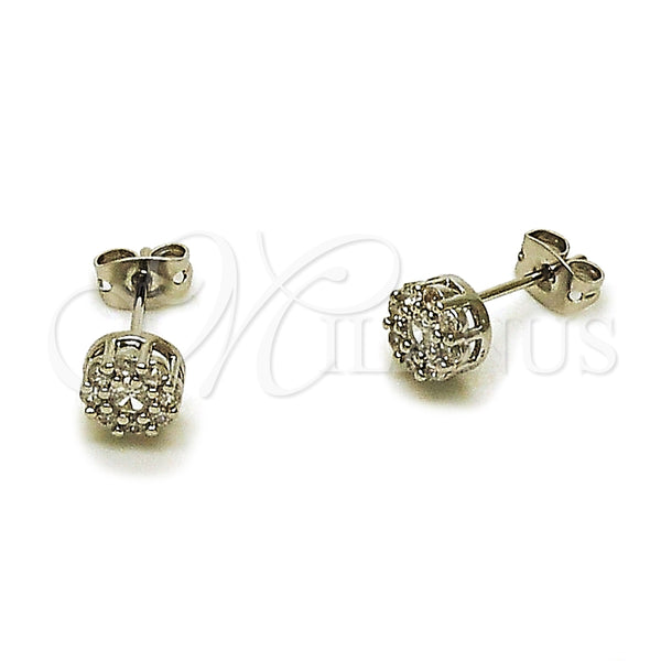 Rhodium Gold-Filled Cluster Earrings 02.342.0424 — main product image — SKU 165259 | Aretes de Oro Laminado con Rodio 02.342.0424 — imagen principal del producto — SKU 165259