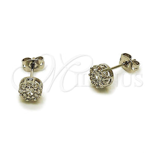 White Gold Filled Ring — Stud Earring Cluster Design with White Cubic Zirconia — main product view — SKU 165259 | Oro Laminado Blanco anillo — Stud Earring Cluster diseño with blanco Cubic Zirconia — SKU 165259