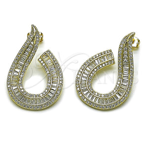 Gold Filled Ring — Stud Earring Baguette Design with White Cubic Zirconia — main product view — SKU 165265 | Oro Laminado anillo — Stud Earring Baguette diseño with blanco Cubic Zirconia — SKU 165265