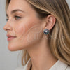 Rhodium Gold Filled Stud Earring, Baguette Design, with Multicolor Cubic Zirconia and White Micro Pave, Polished, Black Rhodium Finish, 02.436.0055.1