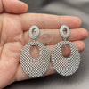 Rhodium Gold Filled Dangle Earring, with White Cubic Zirconia, Polished, Rhodium Finish, 02.436.0057.1