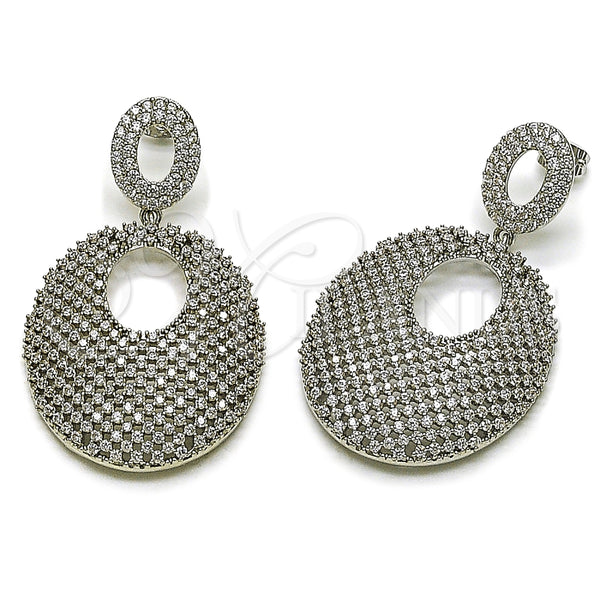 White Gold Filled Ring — Dangle Earring with White Cubic Zirconia Polished 02. — main product view — SKU 165272 | Oro Laminado Blanco anillo — Dangle Earring with blanco Cubic Zirconia pulido 02. — SKU 165272
