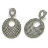 Rhodium Gold Filled Dangle Earring, with White Cubic Zirconia, Polished, Rhodium Finish, 02.436.0057.1