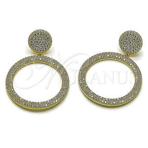 Gold Filled Ring — Dangle Earring with White Micro Pave Polished 02. — main product view — SKU 165273 | Oro Laminado anillo — Dangle Earring with blanco Micro Pave pulido 02. — SKU 165273