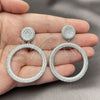 Rhodium Gold Filled Dangle Earring, with White Micro Pave, Polished, Rhodium Finish, 02.436.0058.1