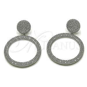 White Gold Filled Ring — Dangle Earring with White Micro Pave Polished 02. — main product view — SKU 165274 | Oro Laminado Blanco anillo — Dangle Earring with blanco Micro Pave pulido 02. — SKU 165274
