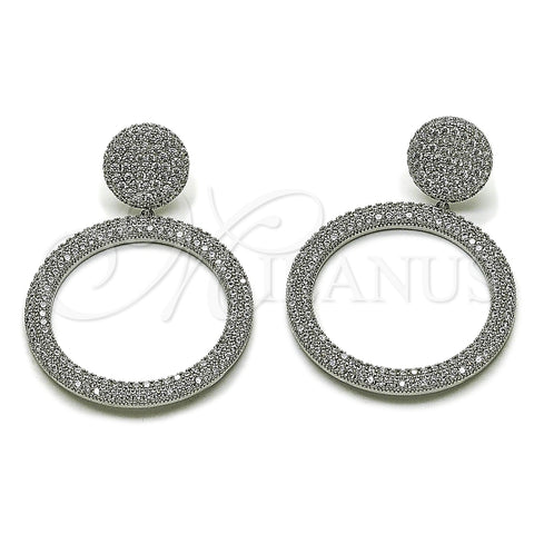 Rhodium Gold Filled Dangle Earring, with White Micro Pave, Polished, Rhodium Finish, 02.436.0058.1