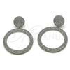 Rhodium Gold Filled Dangle Earring, with White Micro Pave, Polished, Rhodium Finish, 02.436.0058.1