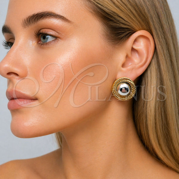 Gold Filled Ring — Stud Earring Love Knot Design Polished Two Tone — alternate product view — SKU 165280 | Oro Laminado anillo — Stud Earring Love Knot diseño pulido Two Tone — SKU 165280