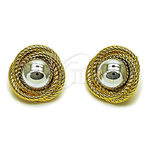 Gold Filled Ring — Stud Earring Love Knot Design Polished Two Tone — main product view — SKU 165280 | Oro Laminado anillo — Stud Earring Love Knot diseño pulido Two Tone — SKU 165280