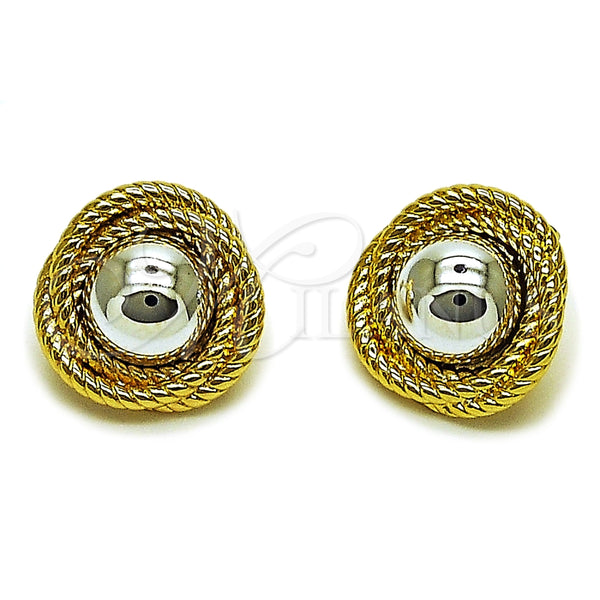 Gold Filled Ring — Stud Earring Love Knot Design Polished Two Tone — main product view — SKU 165280 | Oro Laminado anillo — Stud Earring Love Knot diseño pulido Two Tone — SKU 165280
