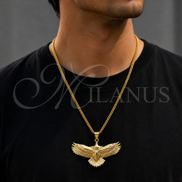 Gold Filled Pendant — Fancy Pendant Eagle Design Diamond Cutting 05. — alternate product view — SKU 165290 | Oro Laminado dije — elegante Pendant Eagle diseño Diamond Cutting 05. — SKU 165290