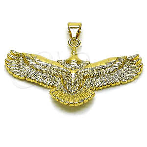 Gold Filled Pendant — Fancy Pendant Eagle Design Diamond Cutting 05. — main product view — SKU 165290 | Oro Laminado dije — elegante Pendant Eagle diseño Diamond Cutting 05. — SKU 165290