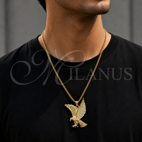 Gold Filled Pendant — Fancy Pendant Eagle Design Diamond Cutting 05. — alternate product view — SKU 165291 | Oro Laminado dije — elegante Pendant Eagle diseño Diamond Cutting 05. — SKU 165291