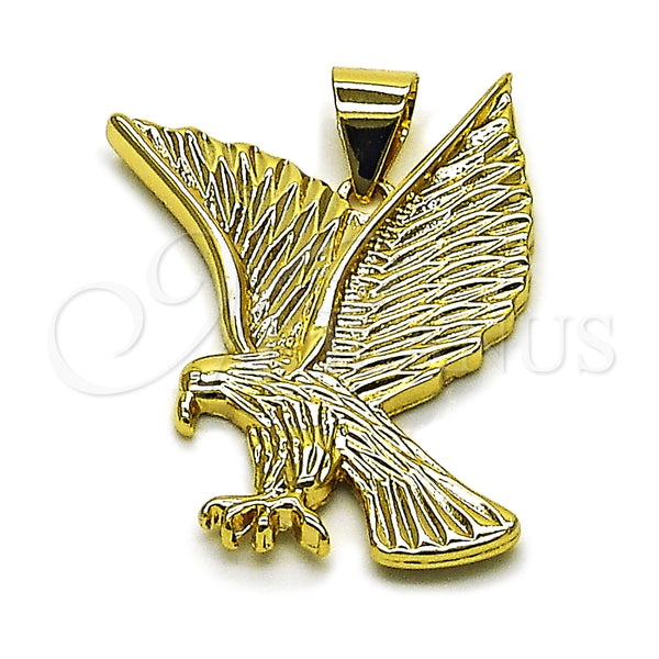 Gold Filled Pendant — Fancy Pendant Eagle Design Diamond Cutting 05. — main product view — SKU 165291 | Oro Laminado dije — elegante Pendant Eagle diseño Diamond Cutting 05. — SKU 165291